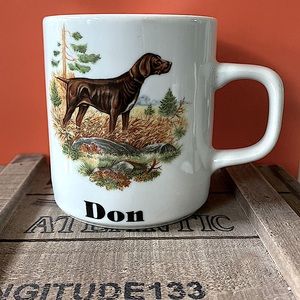 Vintage Personalized “Don” Mug With Hunting Dog
